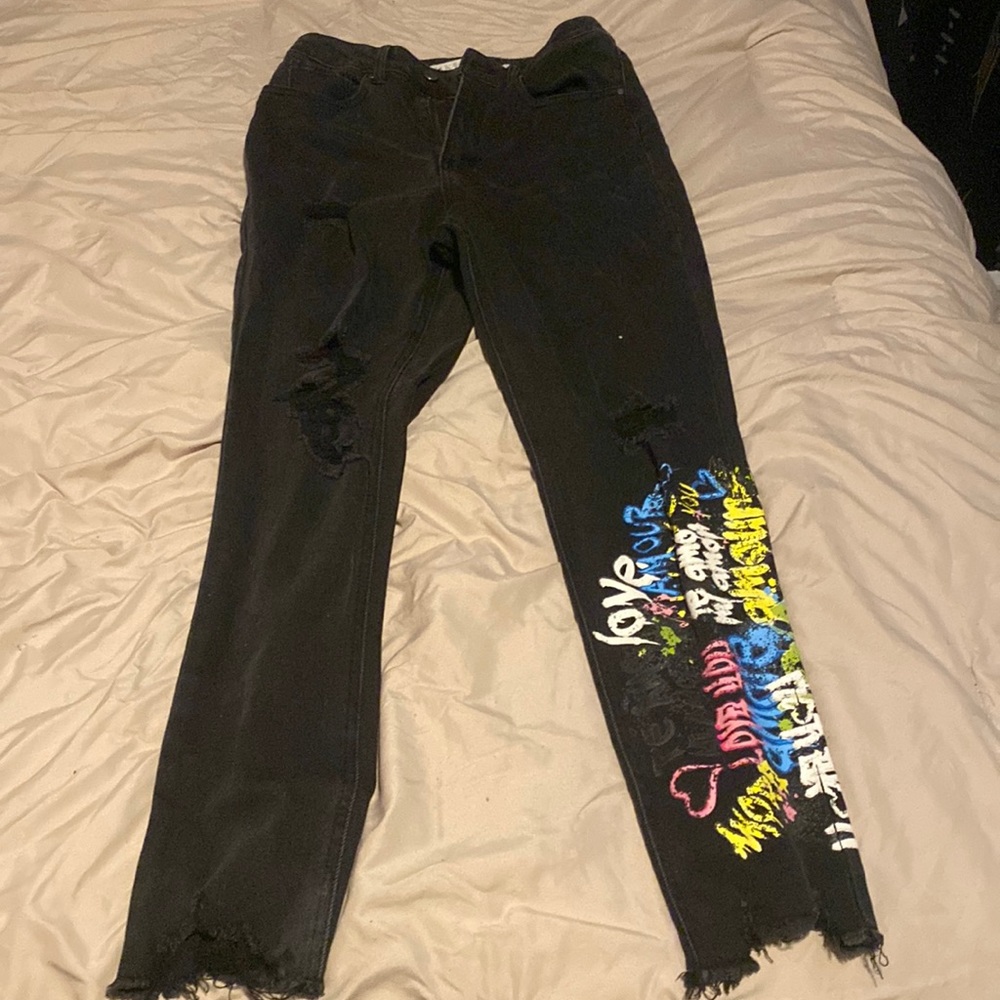 Tinseltown graffiti jeans
